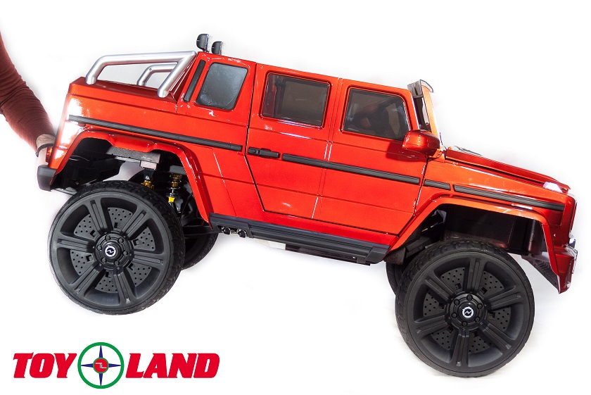 Электромобиль джип Mercedes Benz G Maybach, красный  